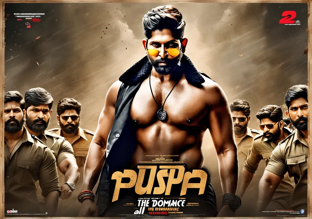 A poster for the upcoming Indian film Pushpa 2: The Rule, which is scheduled to be released on August 15, 2024.