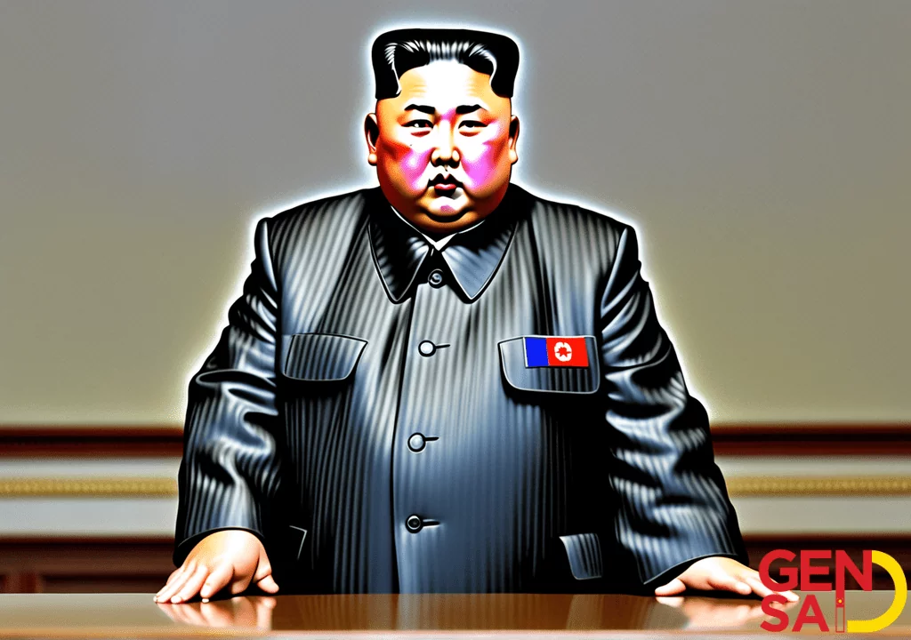 A photograph of Kim Jong, showcasing his presence during a diplomatic event in Russia.
