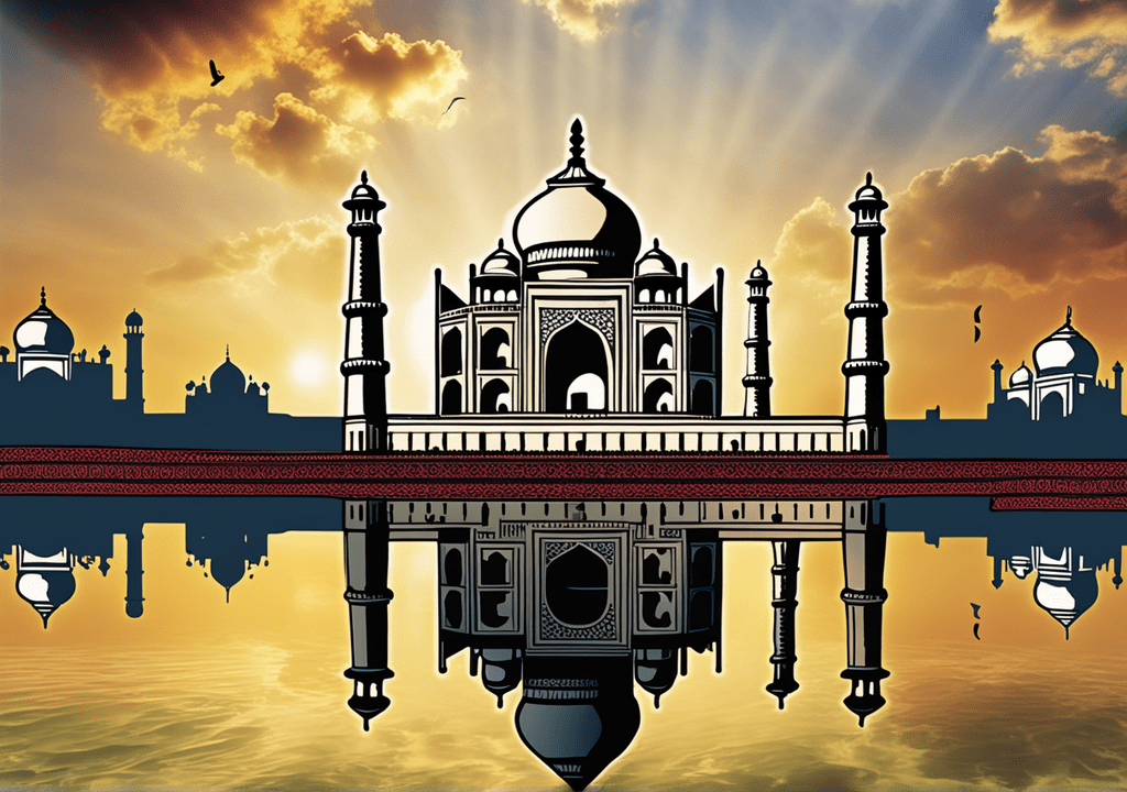 moody's A stunning image of the Taj Mahal at sunrise, symbolizing India's cultural heritage and economic strength