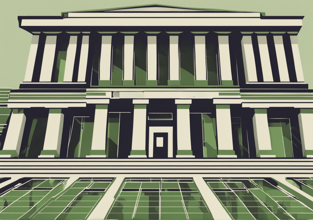 drawing of green color us bank